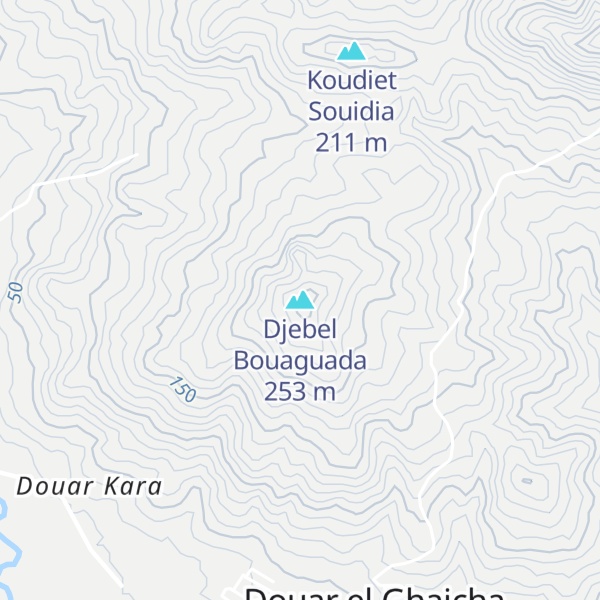Map of Djebel Bouaguada