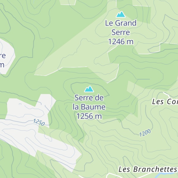 Map of Serre de la Baume