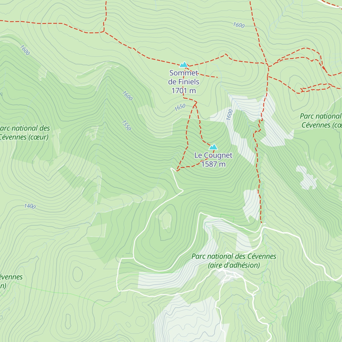 Abri Forestier du Mont Lozère map