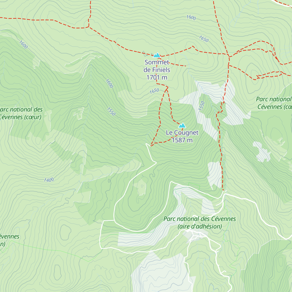 Abri Forestier du Mont Lozère map