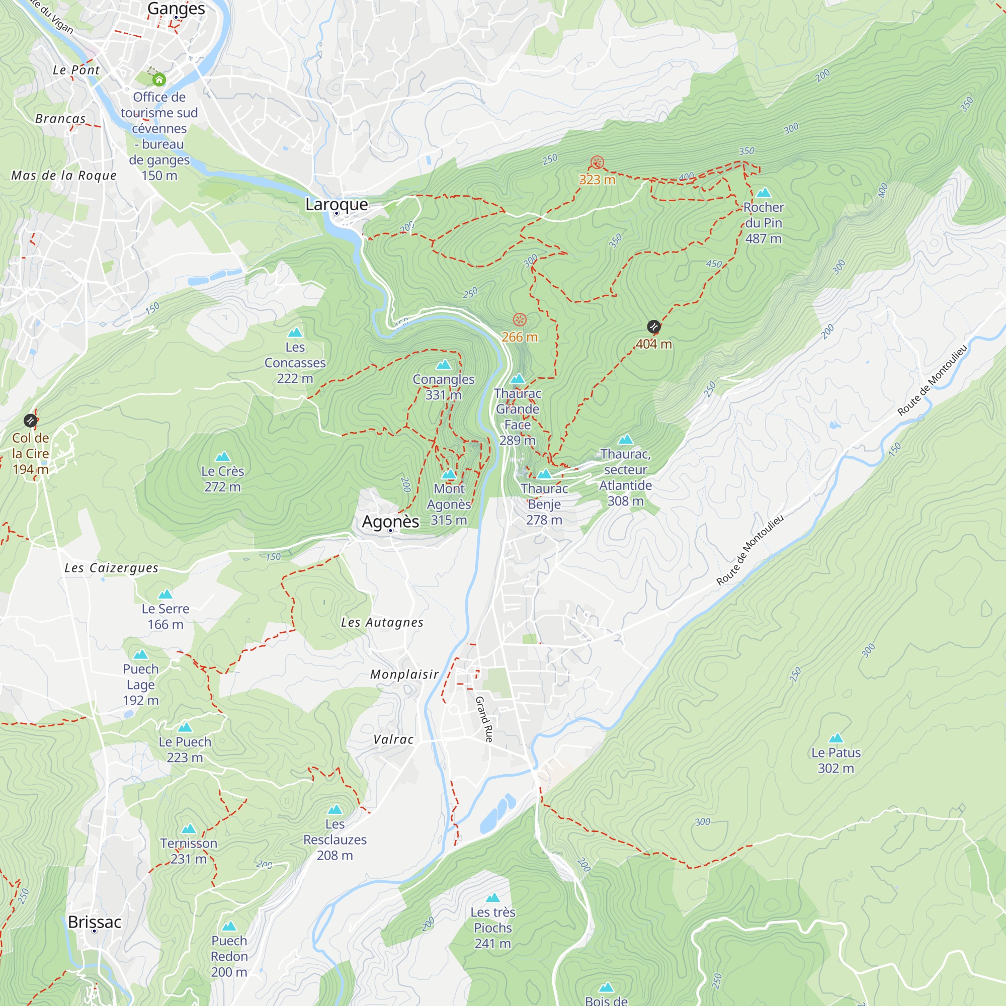 Gîte du Thaurac map