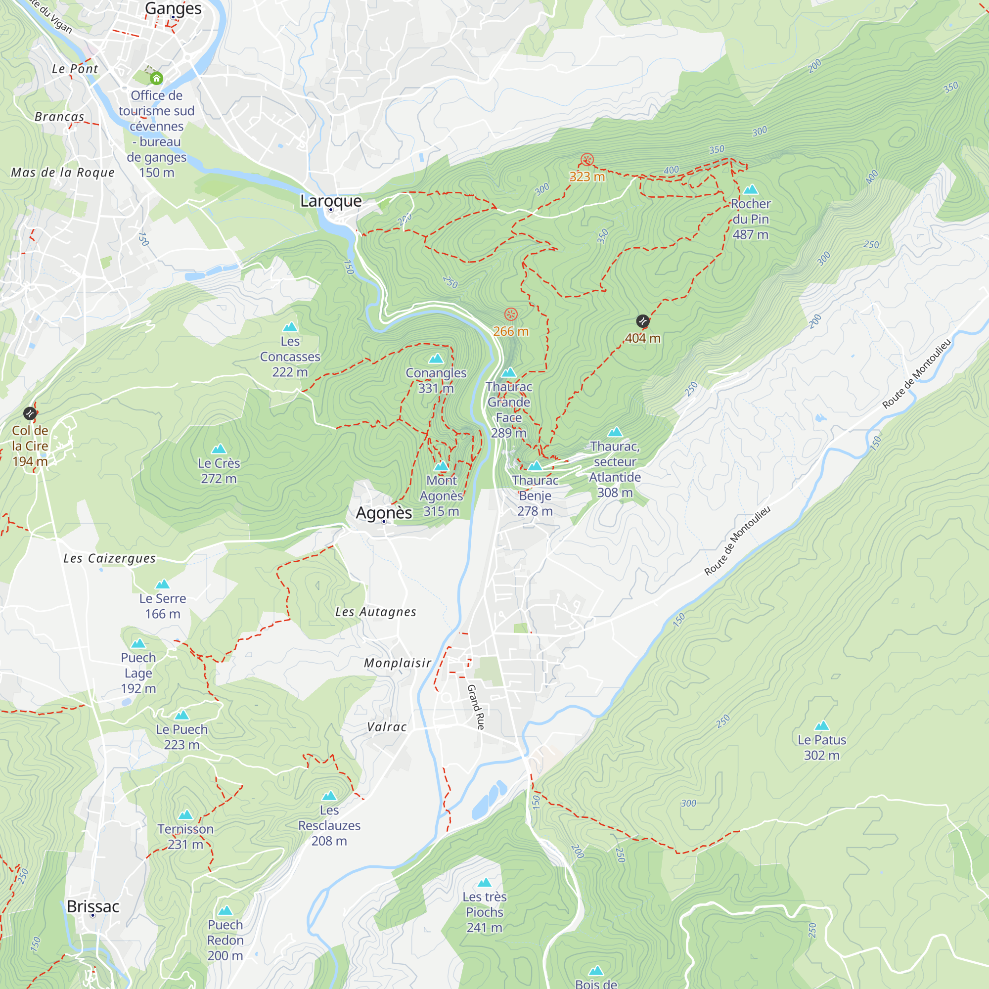 Gîte du Thaurac map