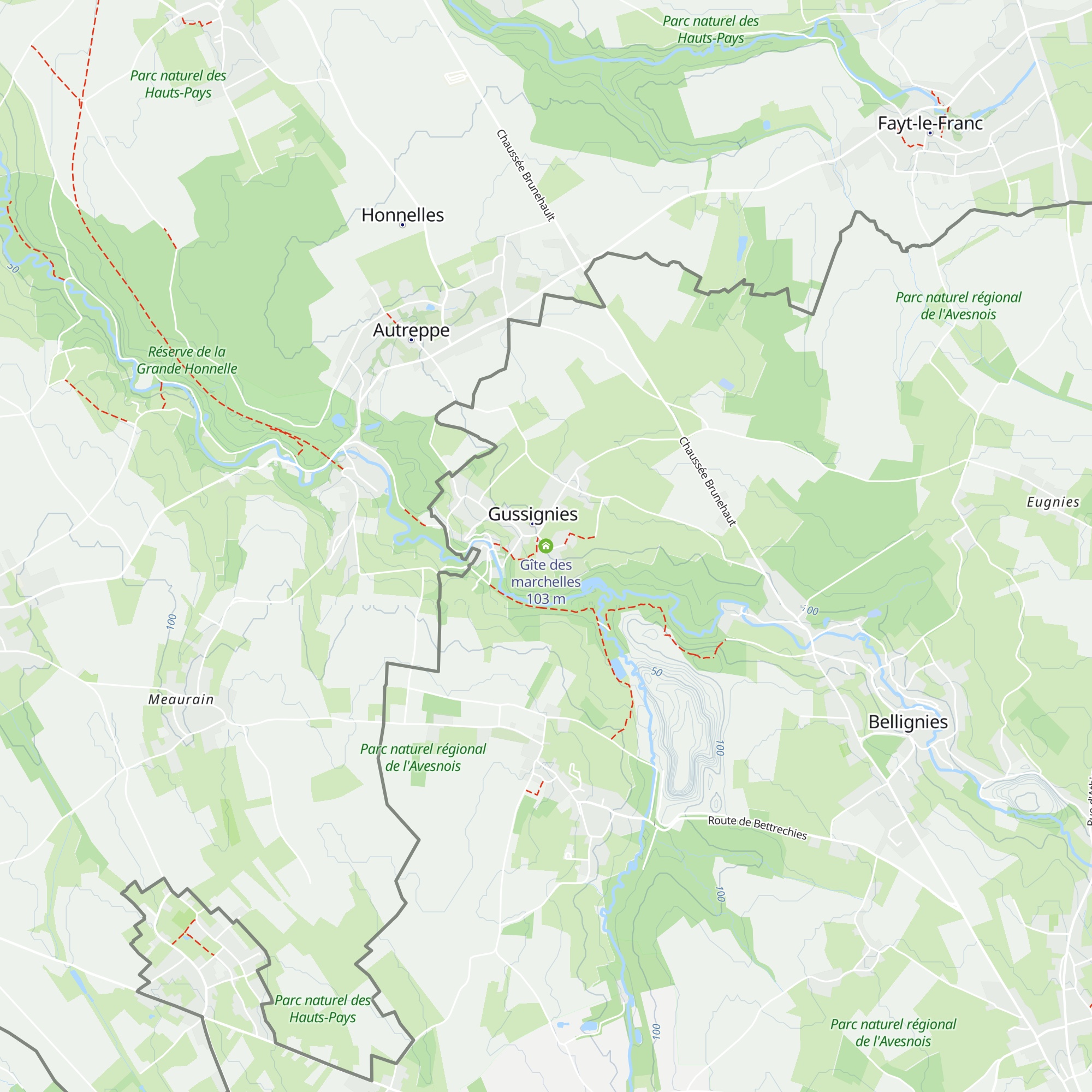 Gîte des marchelles map