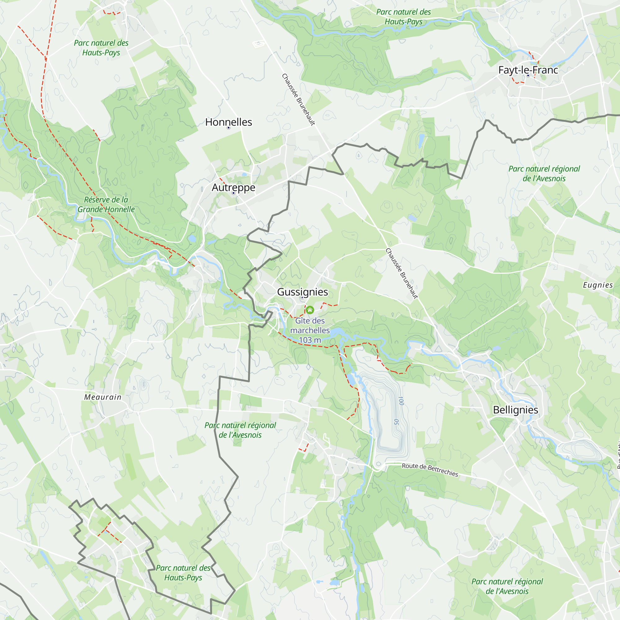 Gîte des marchelles map