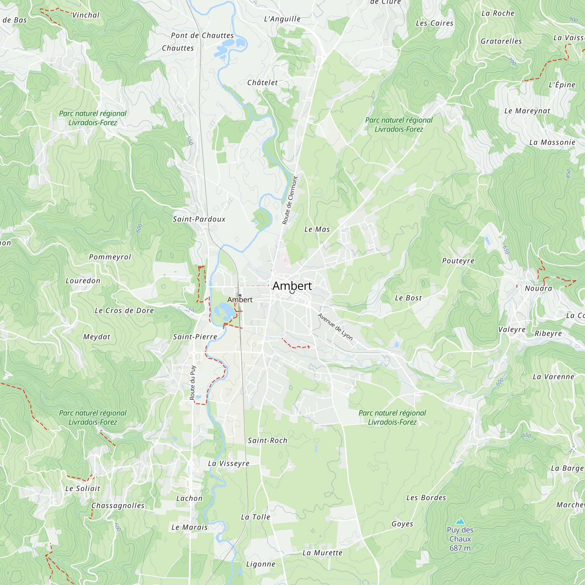 Office du tourisme d'Ambert map