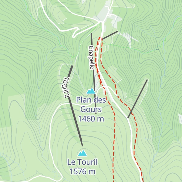 Map of Plan des Gours
