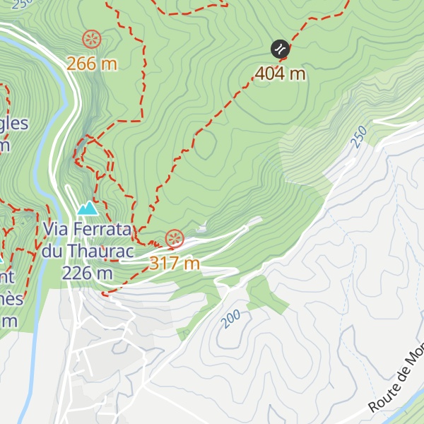 Map of Thaurac Baume d'Aymé
