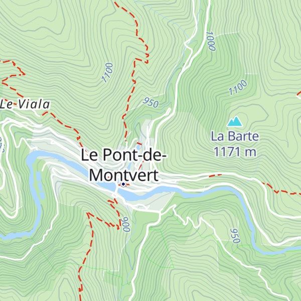 Map of Gîte d'étape municipal du Pont-de-Montvert