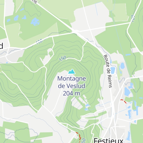 Map of Montagne de Veslud