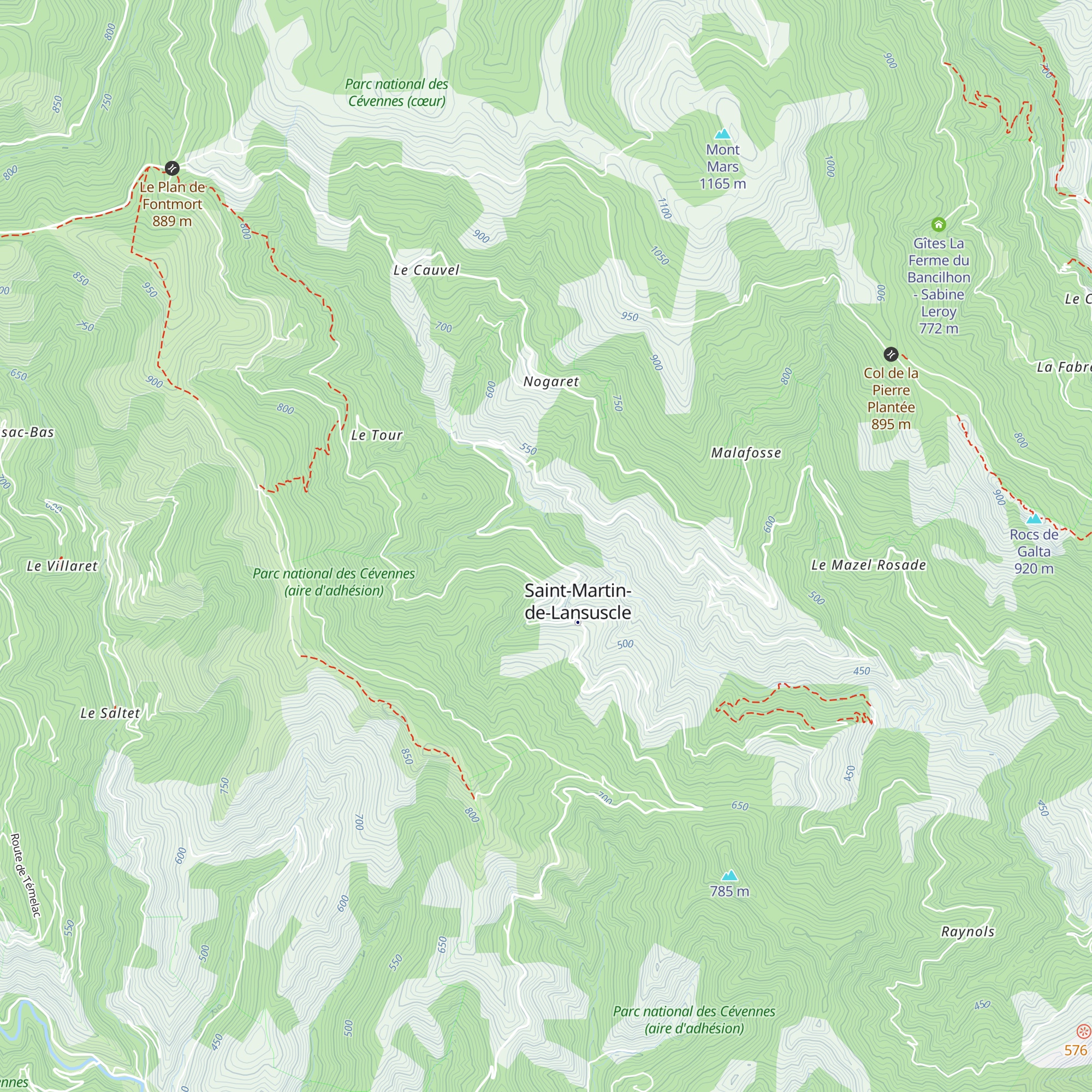 Gîte d'étape La Tramontane map
