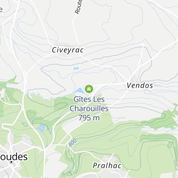 Map of Gîtes Les Charouilles