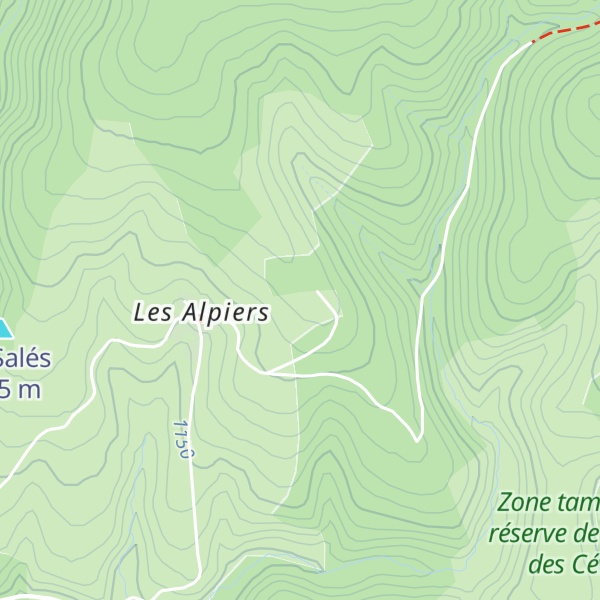Map of Gîte d'étape Les Alpiers