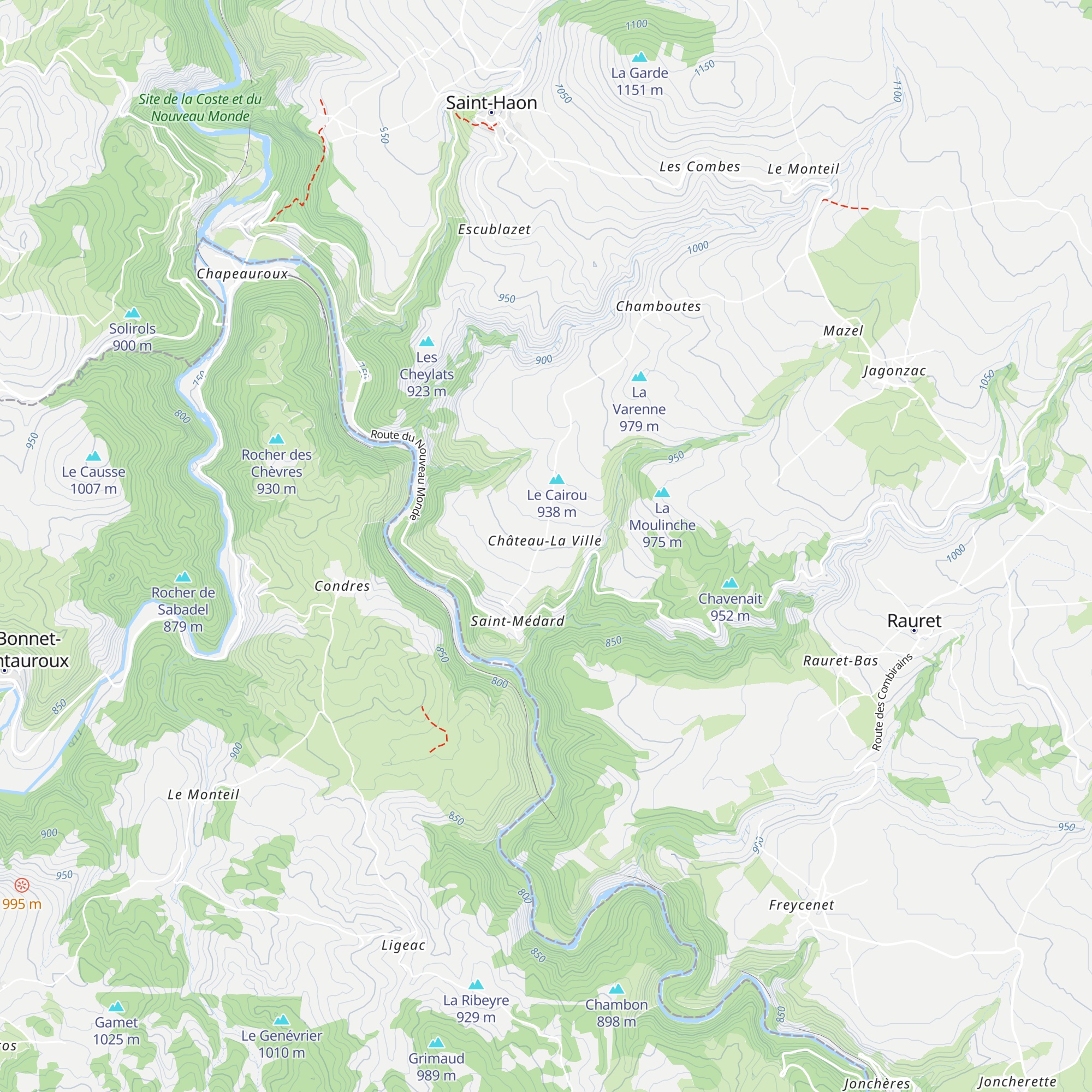 Gîte Mouli map