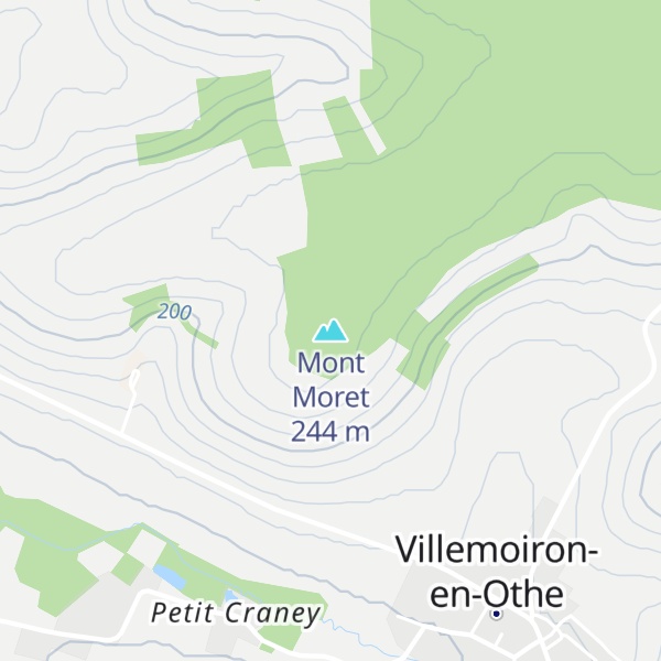 Map of Mont Moret