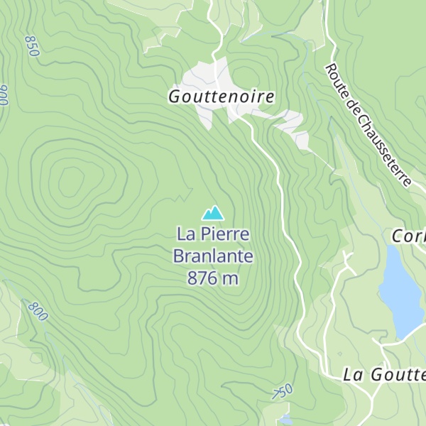 Map of La Pierre Branlante