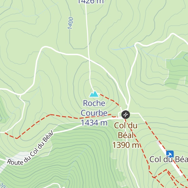 Map of Roche Courbe