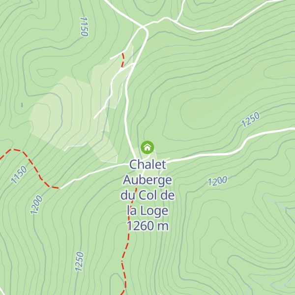 Map of Chalet Auberge du Col de la Loge