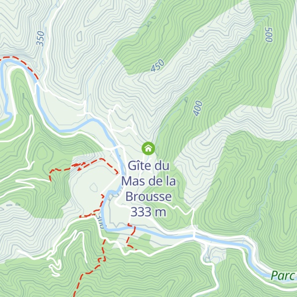 Map of Gîte du Mas de la Brousse