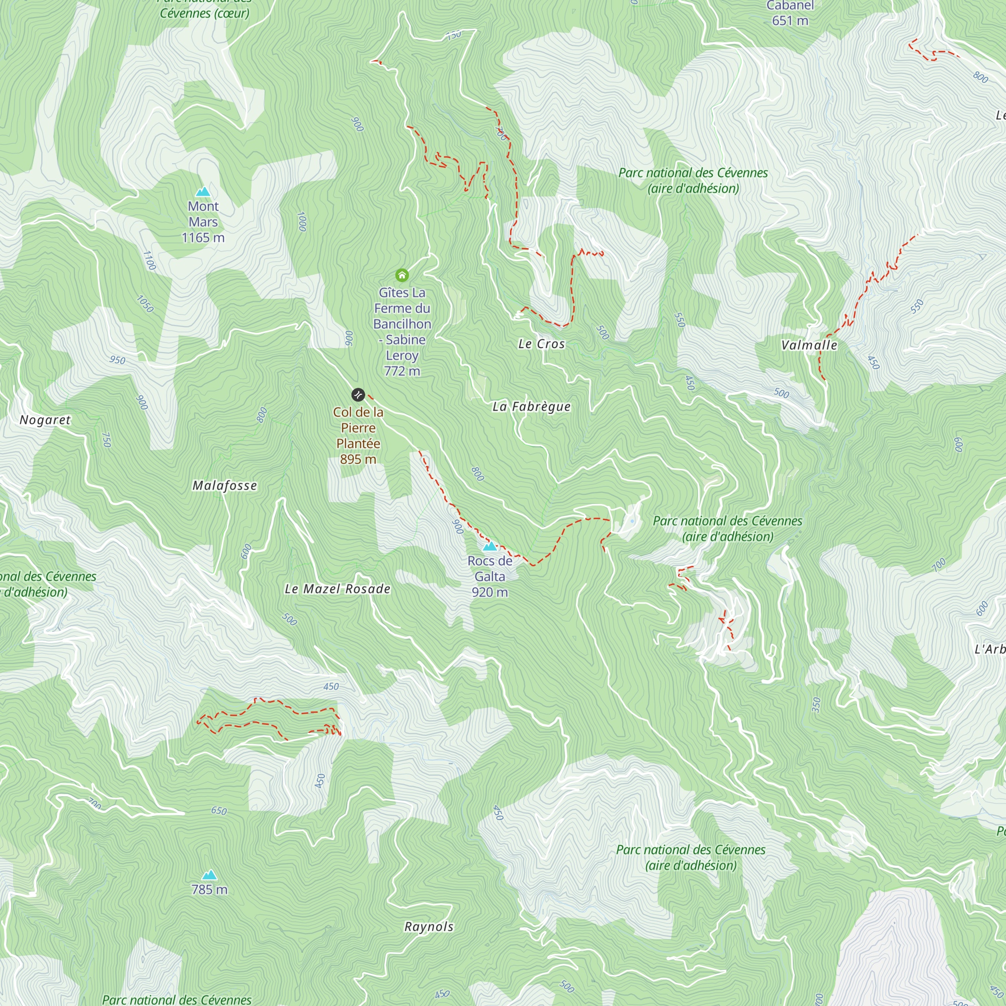 Cabane du Serre map