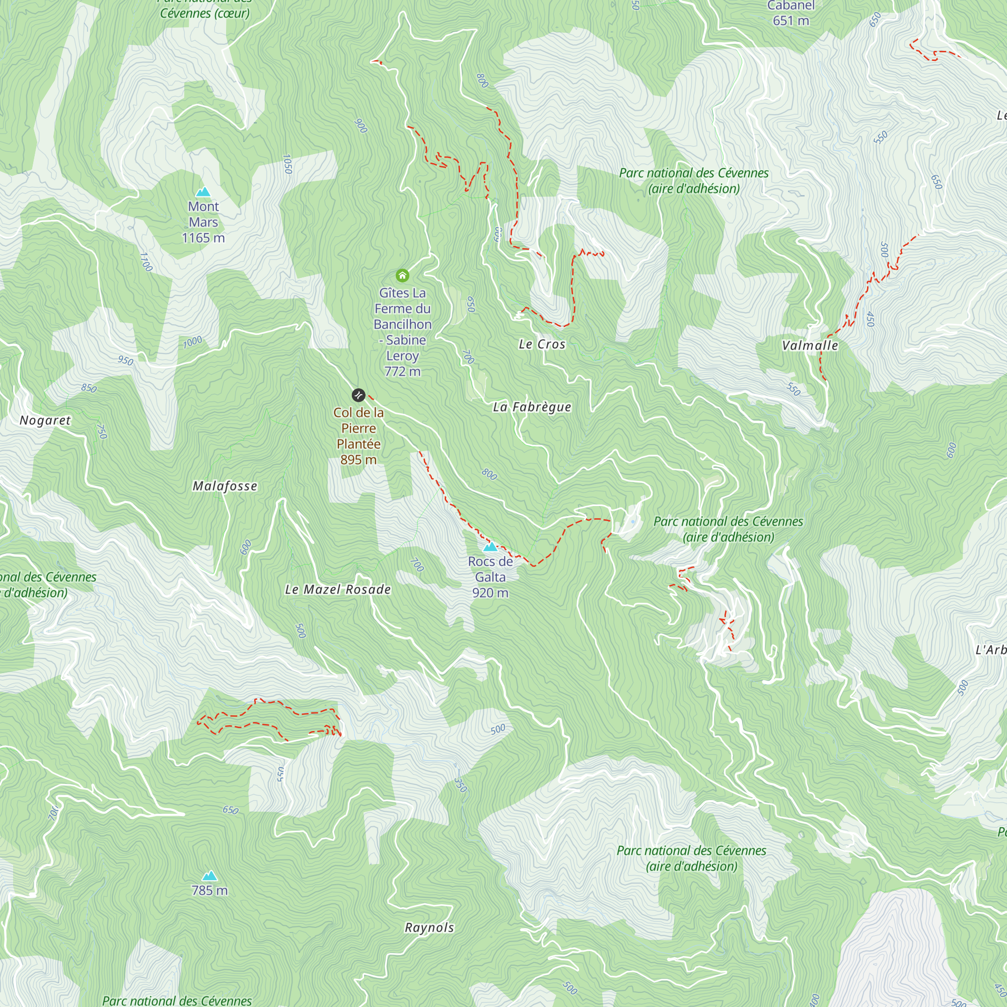 Cabane du Serre map