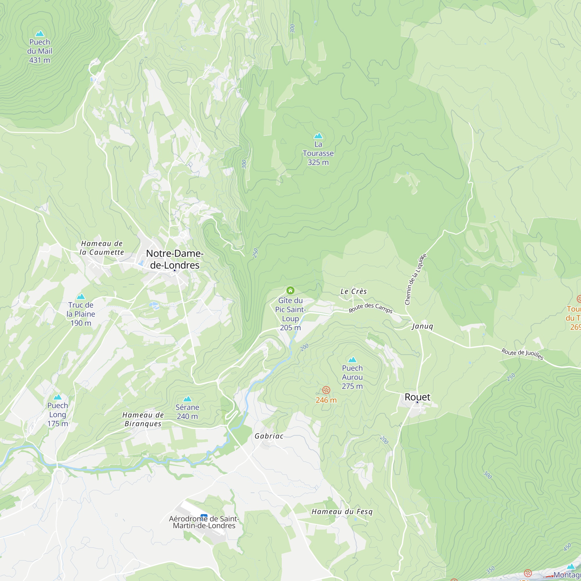 Gîte du Pic Saint-Loup map