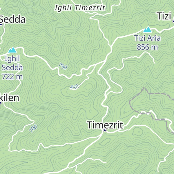 Map of Irhil Timezerit