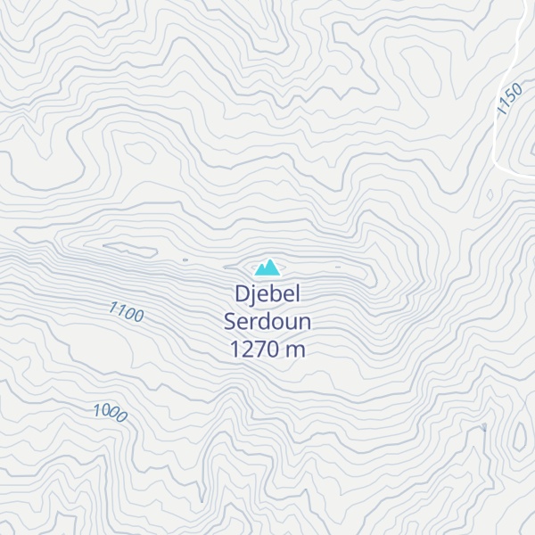 Map of Djebel Serdoun