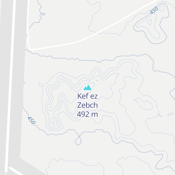 Map of Kef ez Zebch
