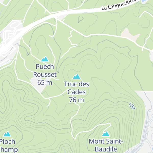 Map of Truc des Cades