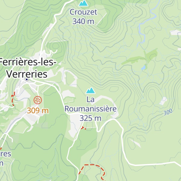Map of La Roumanissière