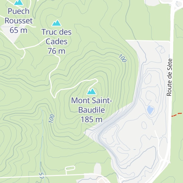Map of Mont Saint-Baudile
