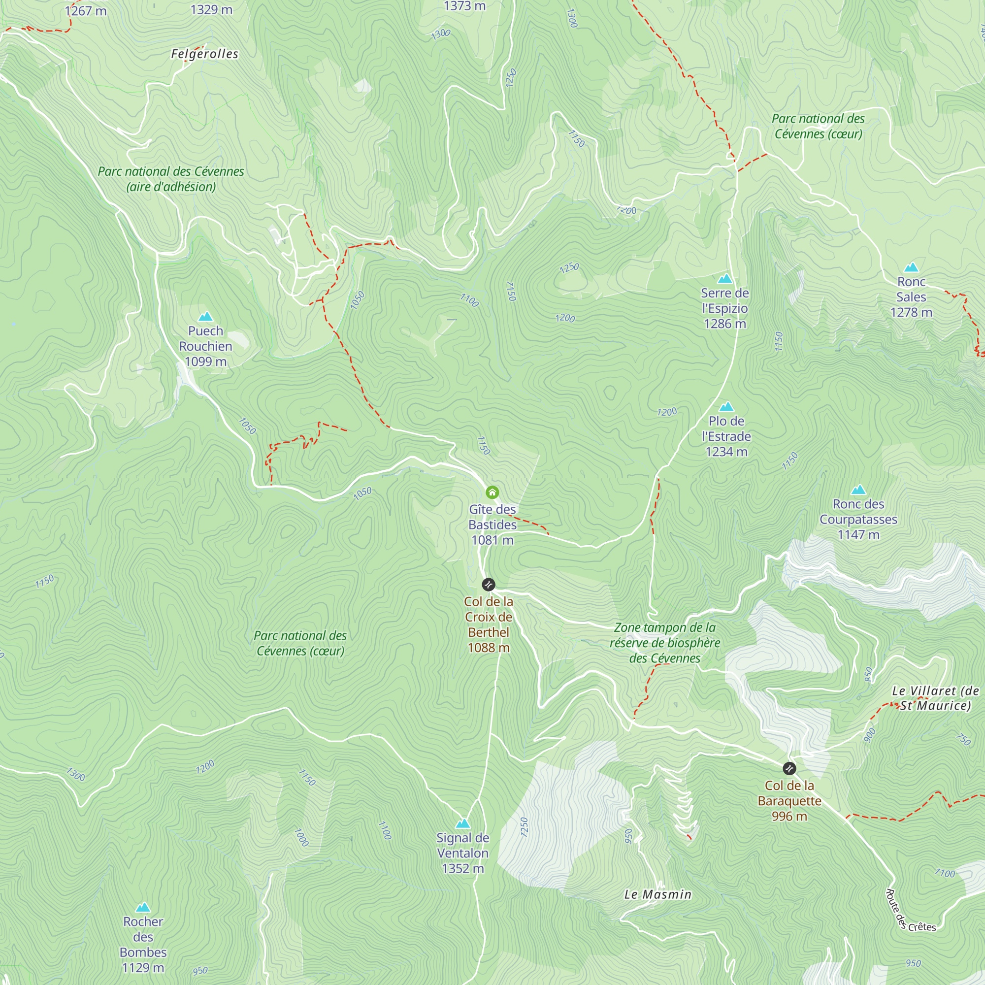 Gîte des Bastides map