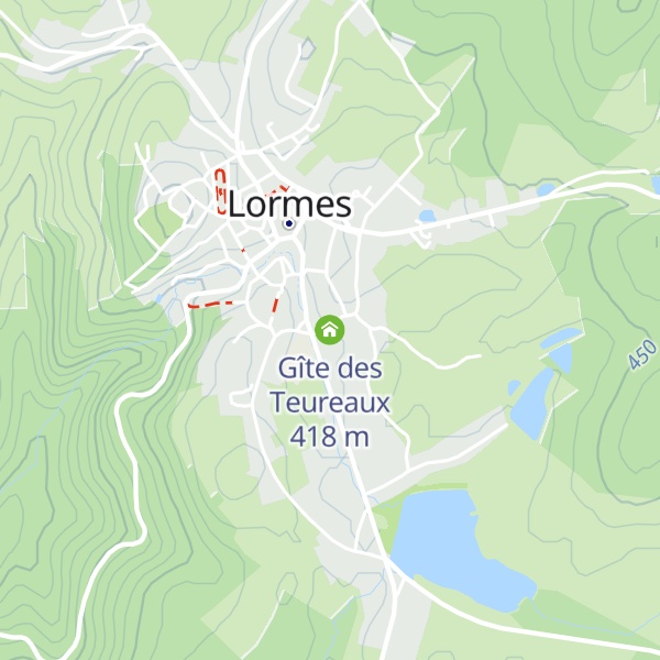 Map of Gîte des Teureaux