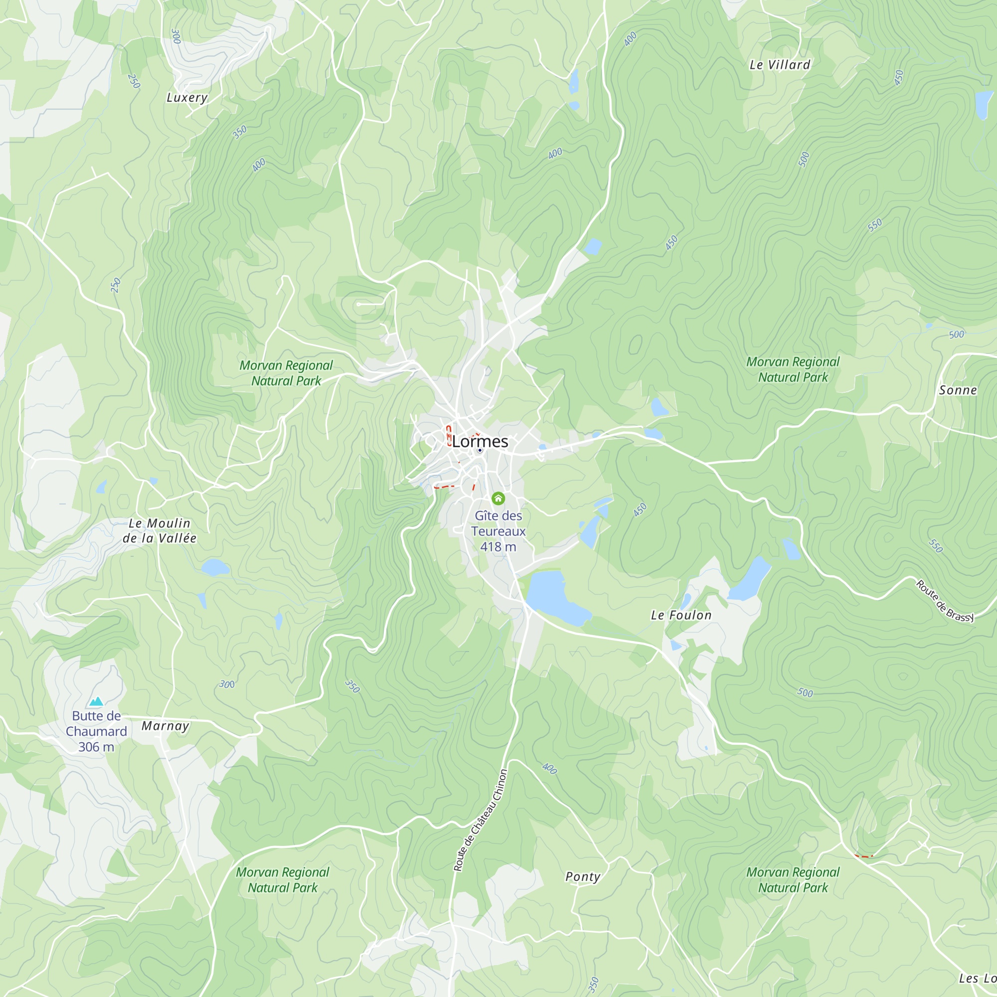 Gîte des Teureaux map