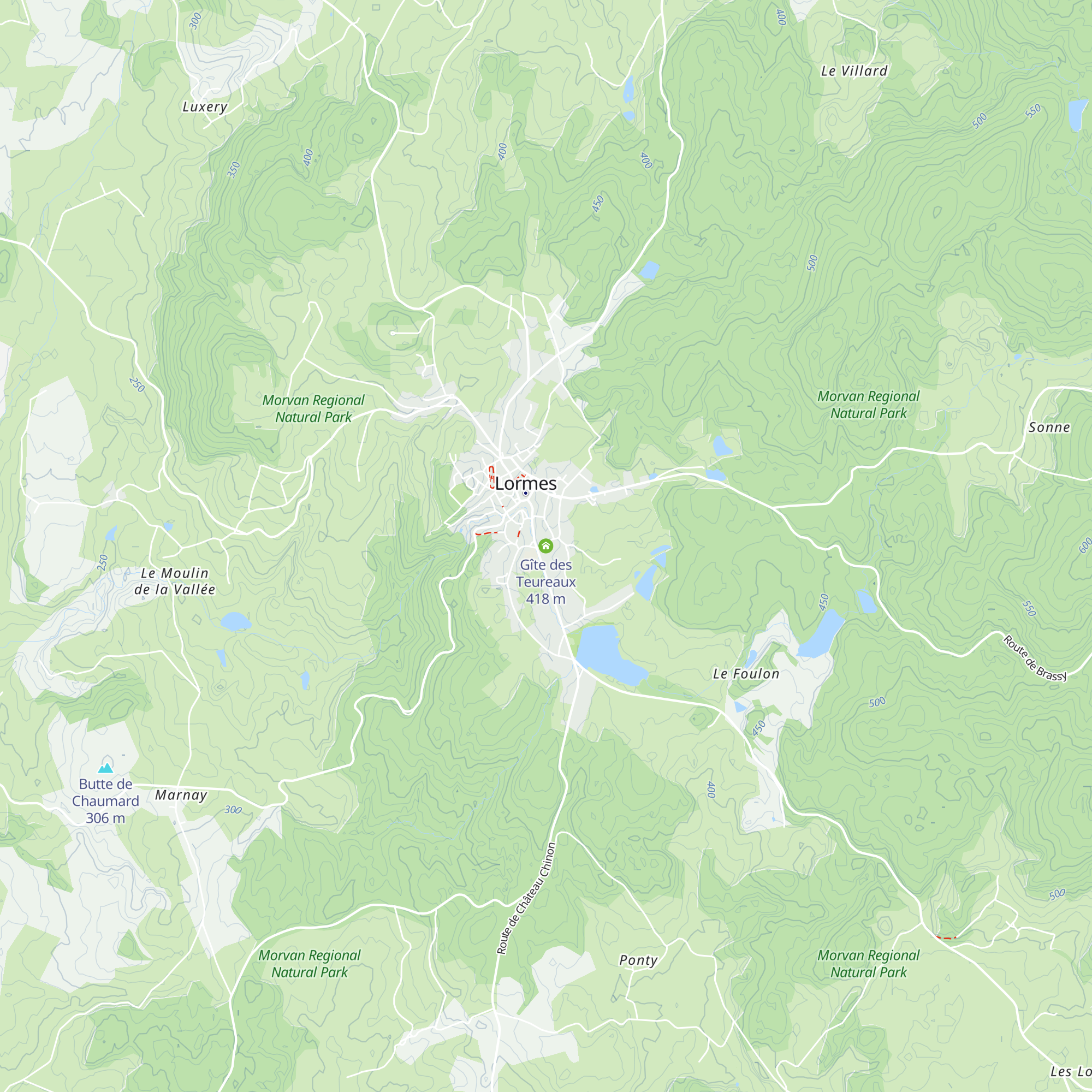 Gîte des Teureaux map