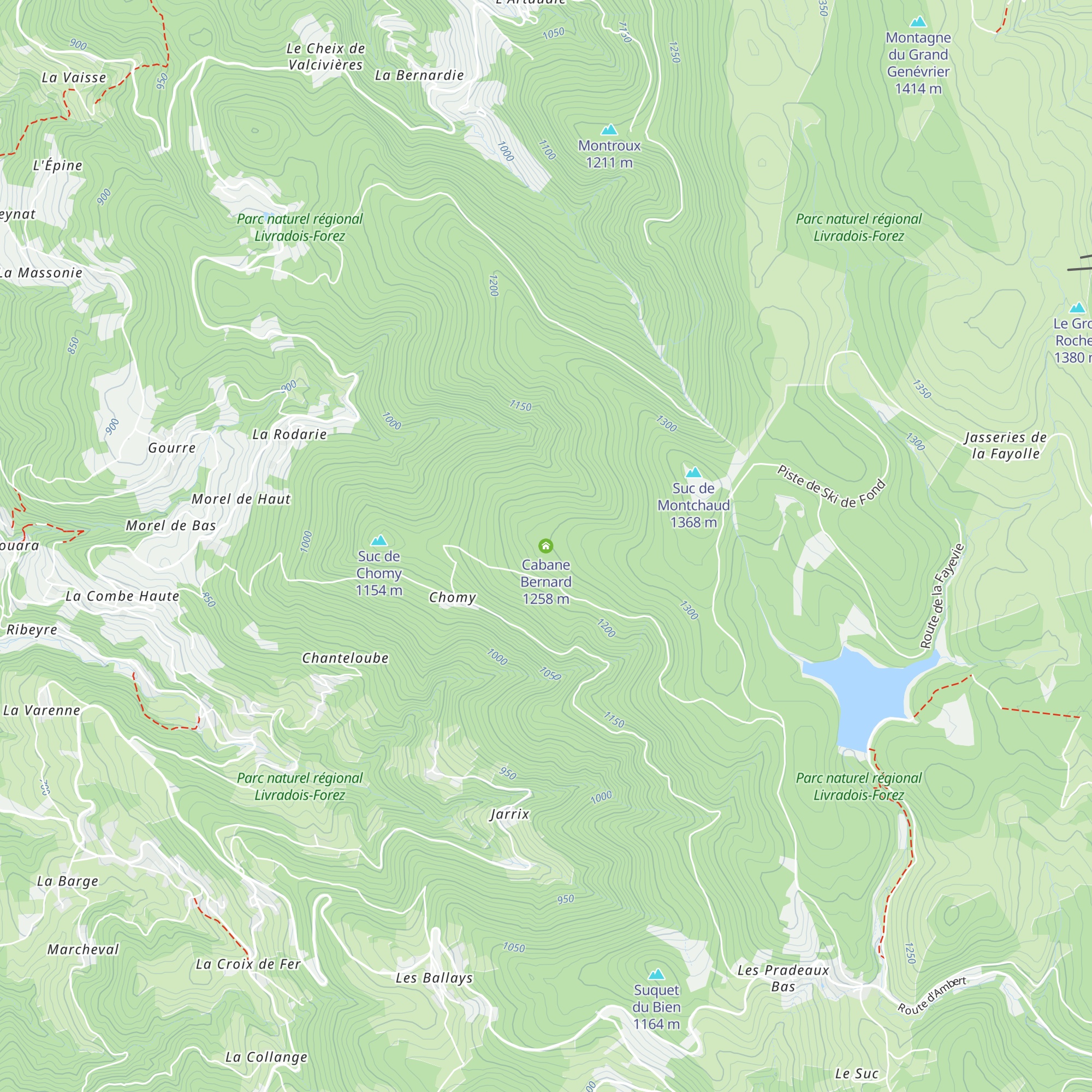 Cabane Bernard map