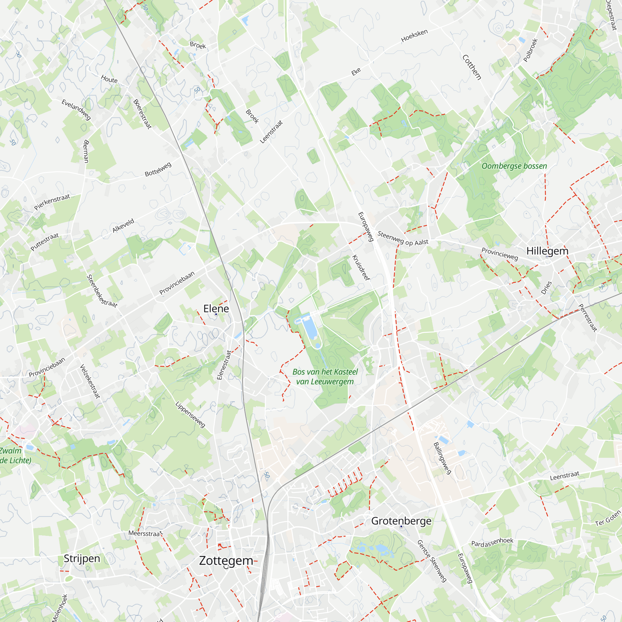 Gîte Domein van Leeuwergem map