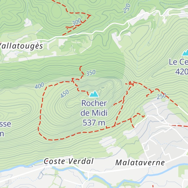 Map of Rocher de Midi