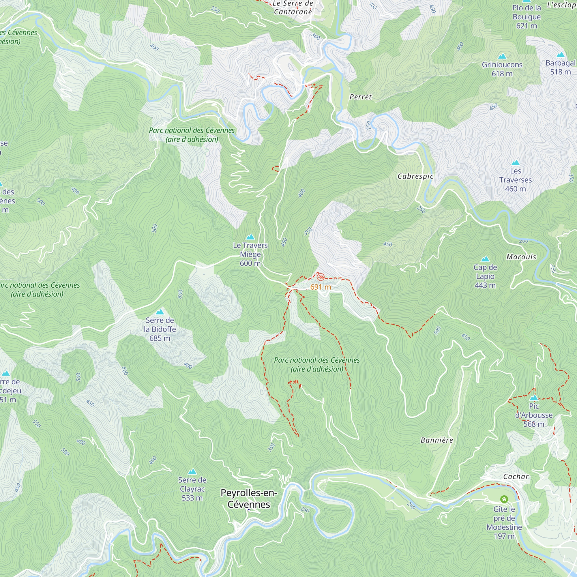 Cabane du Col de Saint Pierre map