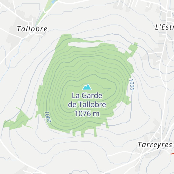 Map of La Garde de Tallobre