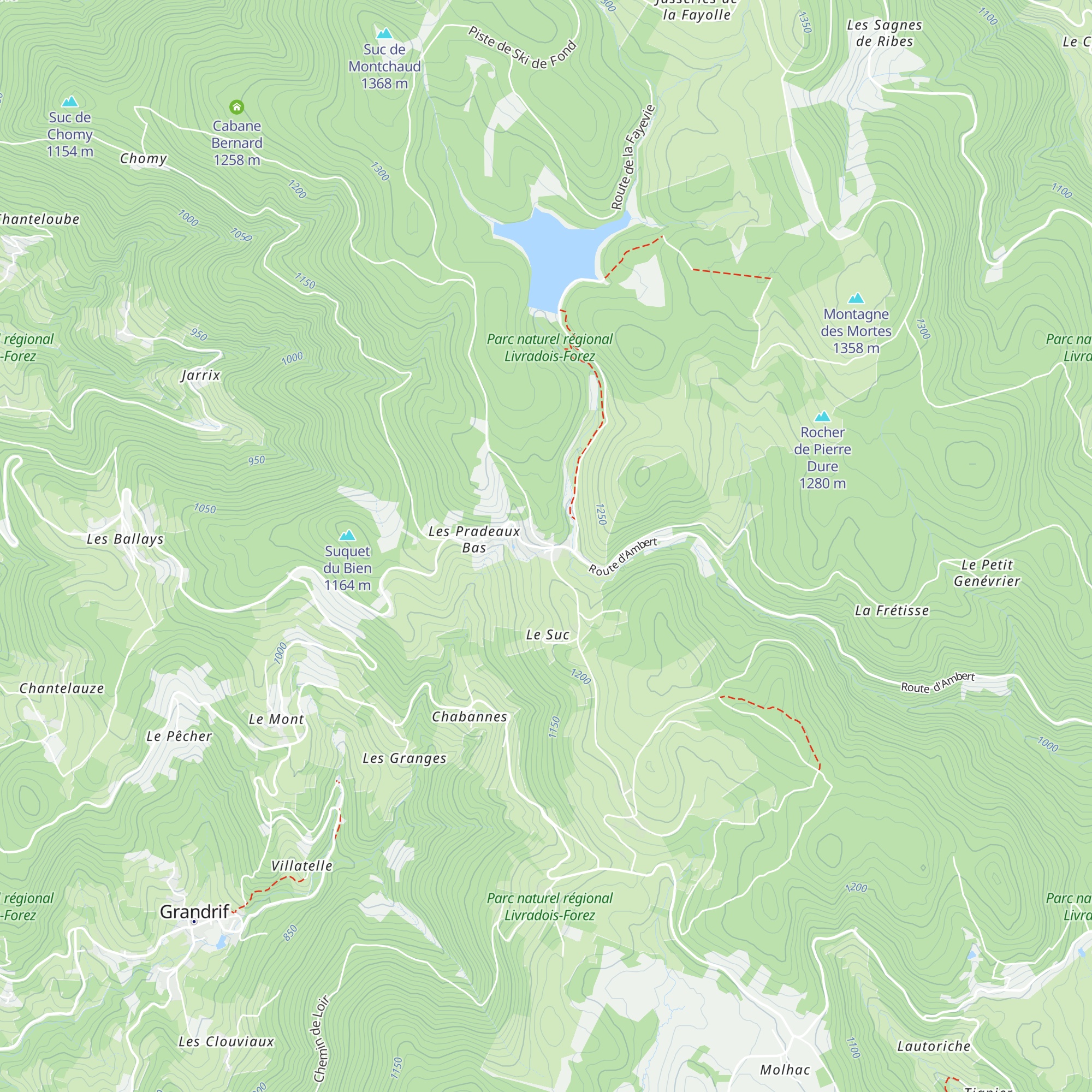 Gîte d’étape des Pradeaux map