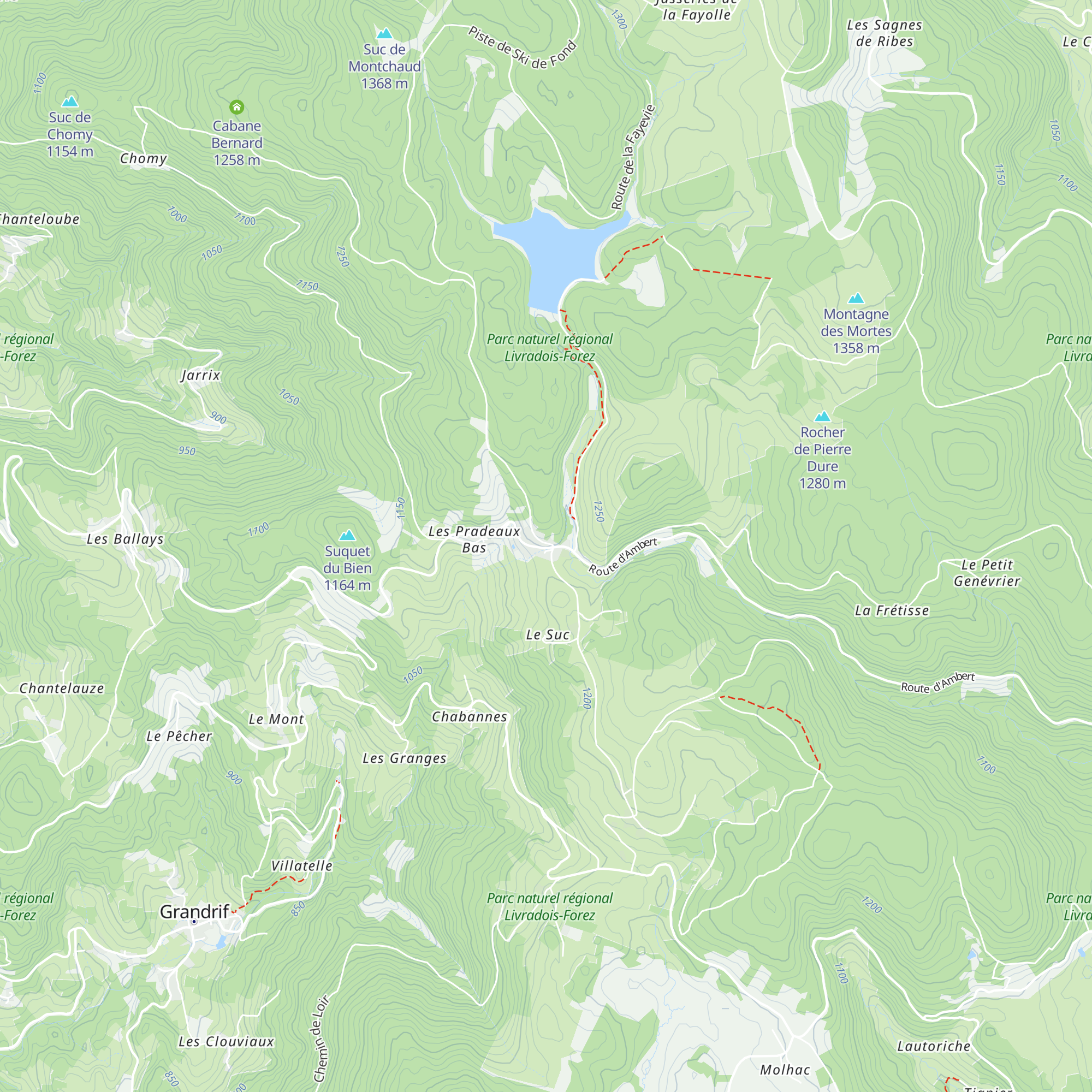 Gîte d’étape des Pradeaux map