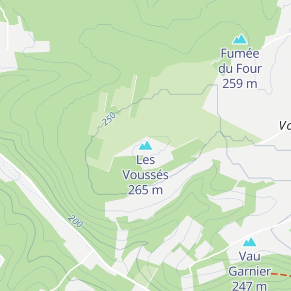 Map of Les Voussés