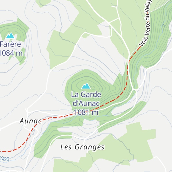 Map of La Garde d'Aunac