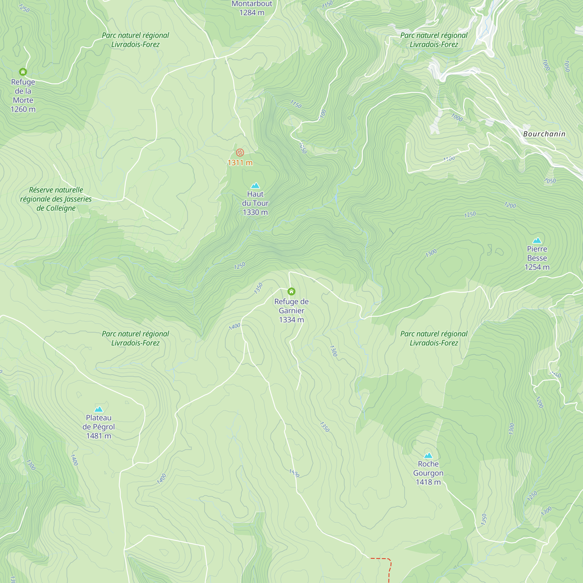 Refuge de Garnier map