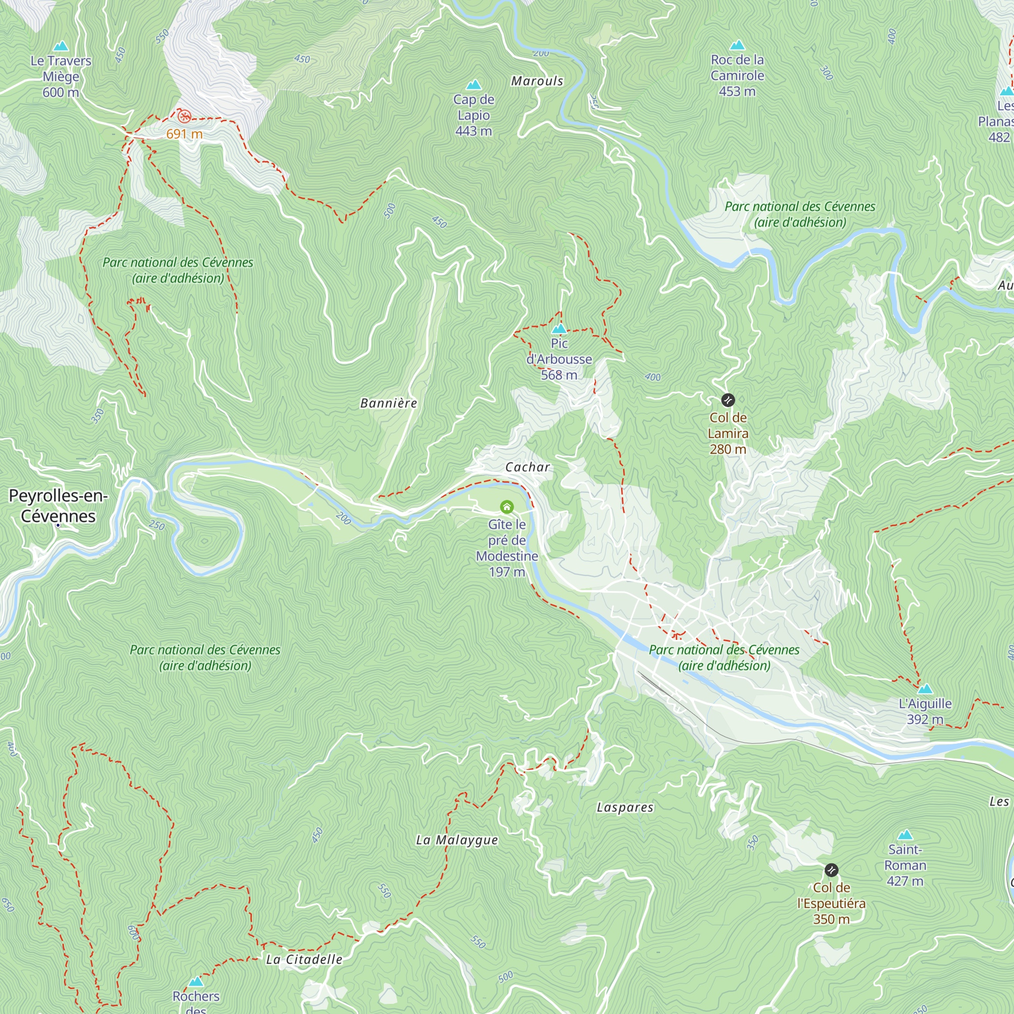 Gîte le pré de Modestine map