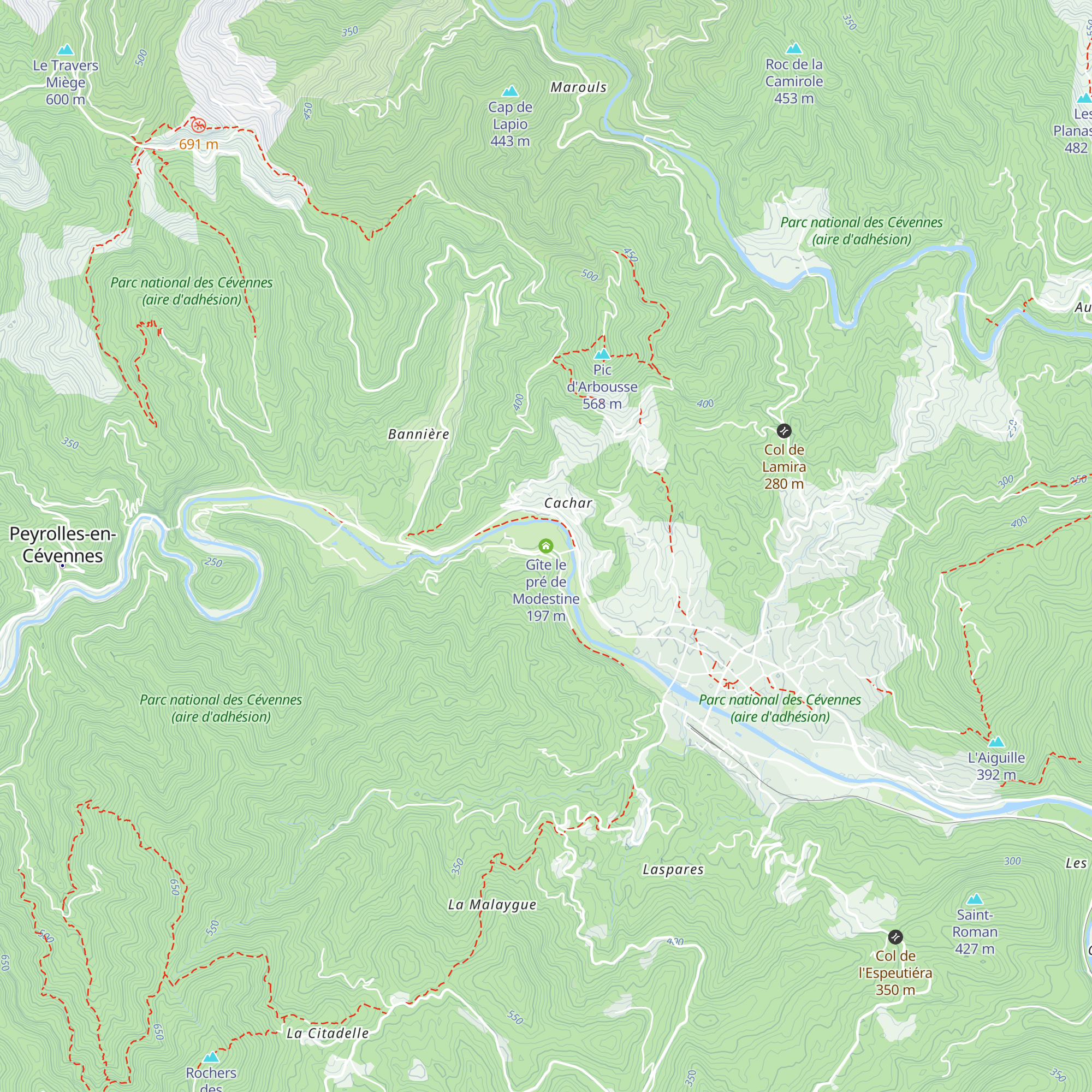 Gîte le pré de Modestine map