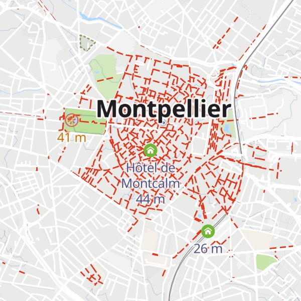 Map of Hôtel de Montcalm