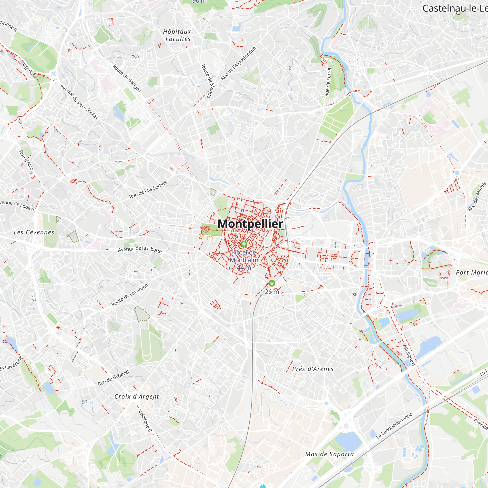 Hôtel de Montcalm map