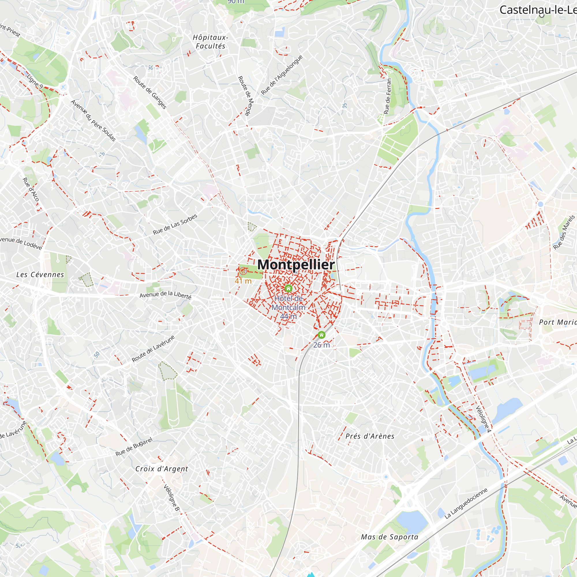 Hôtel de Montcalm map